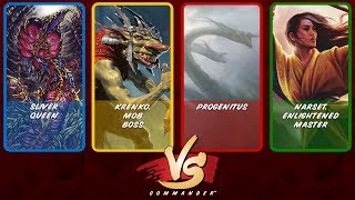 Commander VS S12E3 Sliver Queen vs Krenko vs Progenitus vs Narset [upl. by Reddin814]