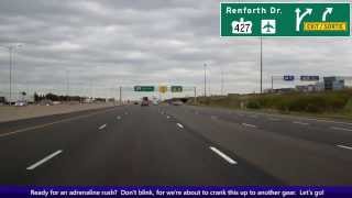 North Americas Busiest Freeway Eastbound Ontario Highway 401 thru Toronto KM 344 To Km 375 [upl. by Greene]