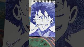 Monkey D Luffy pen art 🎨😌 inkandimagination [upl. by Avat]