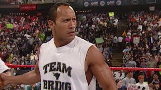 The Rock issues an open challenge for the WCW World Championship SmackDown September 13 2001 [upl. by Purpura]