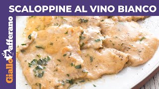 SCALOPPINE AL VINO BIANCO E PREZZEMOLO Secondo piatto facile e veloce [upl. by Llednohs]