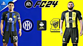 EA FC24  Inter Milan vs Al Ittihad  PS5™4K60 Gameplay  Pre Season Friendly  Lautaro vs Benzema [upl. by Darooge]