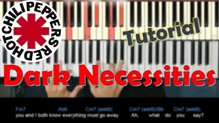 Como tocar Dark Necessities de Red Hot Chili Peppers en Piano Piano Rock Tutorial  MoroMusicPiano [upl. by Sly]