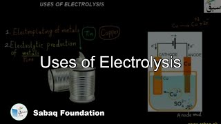 Uses of Electrolysis Chemistry Lecture  Sabaqpk [upl. by Toft672]