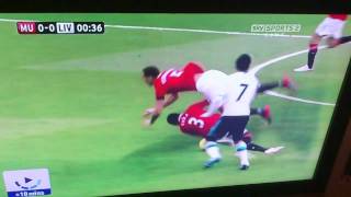 Evra tackles Rio as both try to hurt Suarez [upl. by Bonns999]