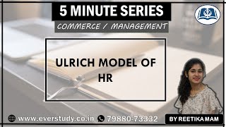 Ulrich model of HR  5 Minutes Series  UGC NET Management  Commerce [upl. by Diet]