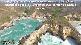 Playa Pichilinguillo Aquila Michoacán desde Drone  DJI  Phantom  Beach [upl. by Yeldah]