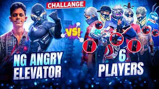 NG Angry amp Elevator Ff Body 👁️ Face Reveal 😨 Challenge On Nonstop Gaming Live 🔥 Against 4 Pc [upl. by Vasos181]