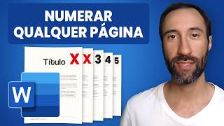 Como Numerar Página no Word a partir de Qualquer Página [upl. by Annaej]