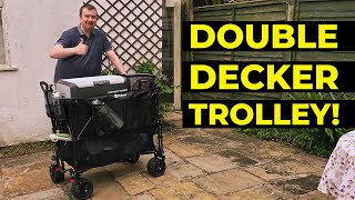 Sekey Double Decker Collapsible Wagon Review 440 Ibs [upl. by Nomit439]