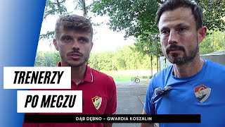 Trenerzy Michał Mikołajczyk i Daniel Wojciechowski po meczu z Dębem Dębno [upl. by Gonroff]