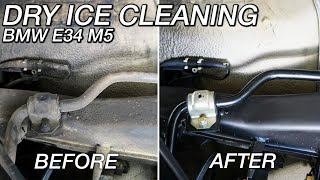 BMW M5 E34  DRY ICE CLEANING THERAPY [upl. by Yrram]