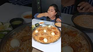 Biggest Thali Chicken Biryani Eating Challenge  Indian Street Food Mukbang shorts foodchallenge [upl. by Ytisahcal655]