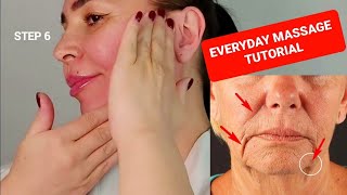 EVERYDAY FACIAL MASSAGE  Anti aging Lymphatic Drainage Massage with lifting effect [upl. by Htrag750]