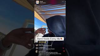 BigBankDanni feeds Corey Pritchett ribs 🍖  IG LIVE 9524 [upl. by Ilatfen]