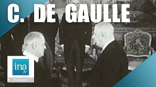 Linvestiture de Charles De Gaulle à la Présidence de la République  Archive INA [upl. by Anyah860]