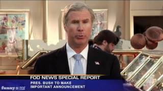 President Bush Reacts to Osama Bin Ladens Death with Will Ferrell [upl. by Anavahs721]