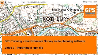 Free Ordnance Survey route planning software  3  Importing gpx files [upl. by Olzsal329]