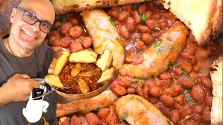 SALSICCIA E FAGIOLI della TRADIZIONE ABBESTIA con Bruschetta e riso Rosso salsiccia e fagioli [upl. by Ahseenal]