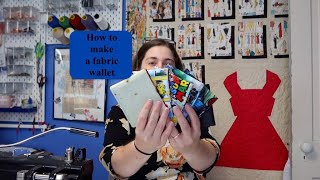 How to make a bifold wallet with fabric for men or women easy Fathers day gift you can sew [upl. by Chadabe]