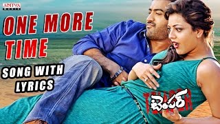 Temper Song With Lyrics  One More Time Song  Jr NTR Kajal Aggarwal Anoop Rubens [upl. by Nalyr]