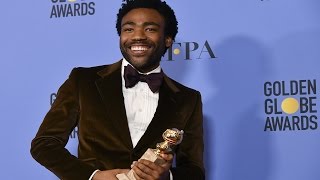 Donald Glover  Golden Globes 2017  Full Backstage Speech [upl. by Balmuth]