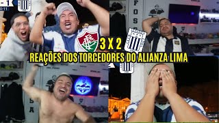 REAÇÕES DO TORCEDOR DO ALIANZA LIMA REVOLTADOS COM VIRADA DO FLUMINENSE DE 3 A 2  LIBERTADORES 2024 [upl. by Anasiul]