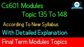 Cs601 modules 135 to 148 cs601 short lectures 135 to 148 Cs601 topic 135 to 148 by Sir Saqib [upl. by Kafka]