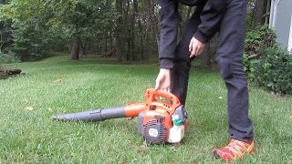 Husqvarna 125B Leaf Blower Review [upl. by Alyl707]