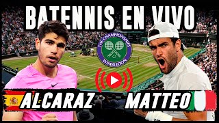 Carlos Alcaraz vs Matteo Berrettini  Octavos de Wimbledon  EN VIVO [upl. by Calendre]