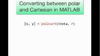 Polar coordinates and plotting in MATLAB [upl. by Maillil96]