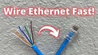 How to wire ethernet cables FAST Cat 5 Cat 5e Cat 6 RJ45 Pass Through Network Connector [upl. by Lahcym516]