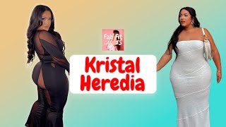 Kristal Heredia 🇺🇸  Curvy Fashion Model  BioInfo [upl. by Autry]