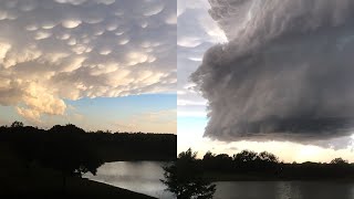 Mammatus Clouds amp Rotating Supercell in Lubbock Texas  WooGlobe [upl. by Elicia91]