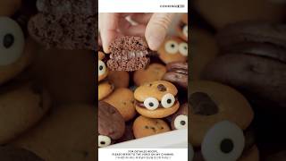 할로윈 귀요미 샌드 쿠키 가나슈 초콜릿칩 쿠키 Halloween Ganache Chocolate Chip Cookies Shorts Baking [upl. by Sherill]