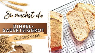 DinkelSauerteigbrot ohne Hefe  Sauerteigbrot selber backen  Sauerteigbrot Rezept [upl. by Kerred]