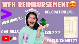 WFH Reimbursement ACCENTURE😍  Relocation BILL  Who can CLAIM  HOW😯 [upl. by Esahc549]