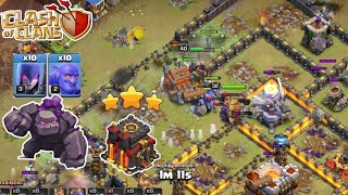 Th 10 vs th 11 attcke strategy th 10 vs 11 3 star attcke strategy th 10 ground attcke strategy [upl. by Annaesor]