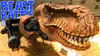 Beast Battle Simulator  TRex Vs Animais Batalha PréHistórica  Dinossauros PTBR [upl. by Aibun309]