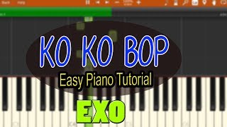 EXO  KO KO BOP  Easy Piano Tutorial HD [upl. by Remle]