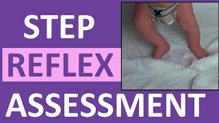 Infant Step Reflex Assessment Newborn  Pediatric Nursing NCLEX Assessment [upl. by Aihsital873]