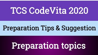 TCS CodeVita Preparation tips and suggestion  How to prepare codevita 2020  Intellective Tech [upl. by Tterrej]