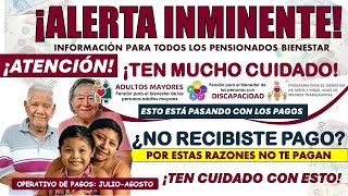 😭🚨¡¡NO ESTÁN LLEGANDO LOS PAGOS BIENESTAR🔴😭 ¡¿TE QUITARON LA PENSIÓN BIENESTAR  ENTÉRATE😭😨 [upl. by Yregram]