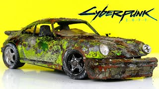 Cyberpunk 2077 Restoration abandoned Porsche 911 Turbo Johnny Silverhand car [upl. by Hank729]