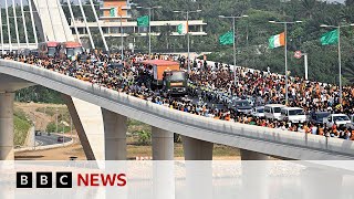 Ivory Coast football fans celebrate Africa Cup of Nations win  BBC News [upl. by Stein353]