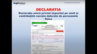 Declaratia unica 20232024  Venituri din activitati independente [upl. by Hough]