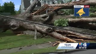 Tree falls through Anderson South Carolina mayors home during storms [upl. by Nossyla]