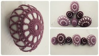 Osterei umhäkeln  DIY  Crochet Ester Egg eng sub [upl. by Sturrock266]