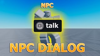 HOW TO MAKE NPC DIALOG ROBLOX STUDIO roblox [upl. by Assilana748]