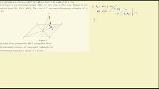 Evaluare Nationala 2020 Test 22 III02 Distanta de la un punct la o dreapta [upl. by Ahmad]